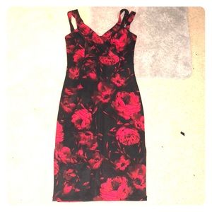 Sexy cocktail rose dress